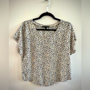 Banana Republic animal print short sleeve blouse (Size S)